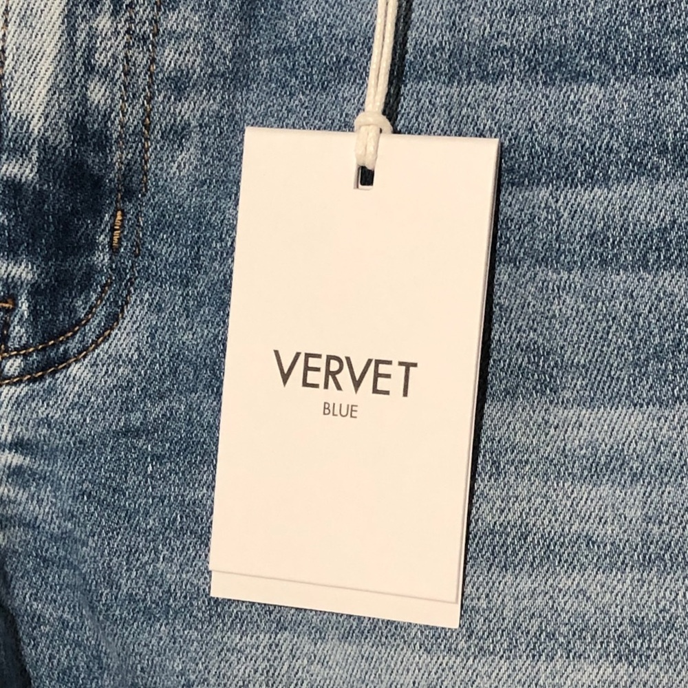 VERVET Women's mid-rise stretch Straight Leg Jeans - Dark Blue 32 Melissa NWT - Picture 2 of 15